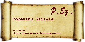 Popeszku Szilvia névjegykártya
