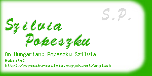 szilvia popeszku business card